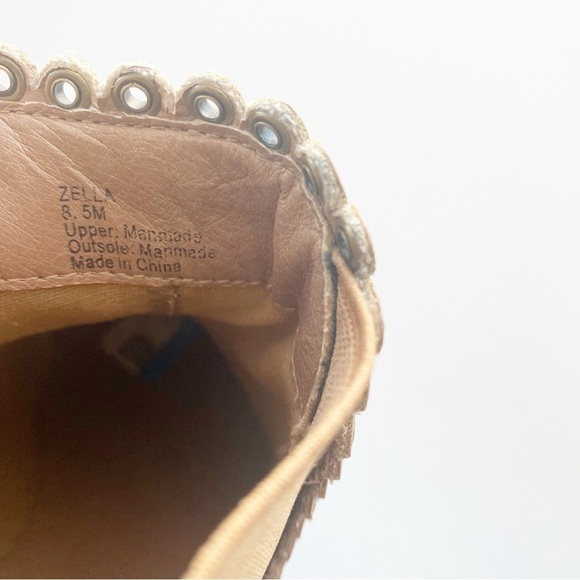 COCONUTS by Matisse Zella Brown Ankle Eyelet Trim Boots - Picture 3 of 10